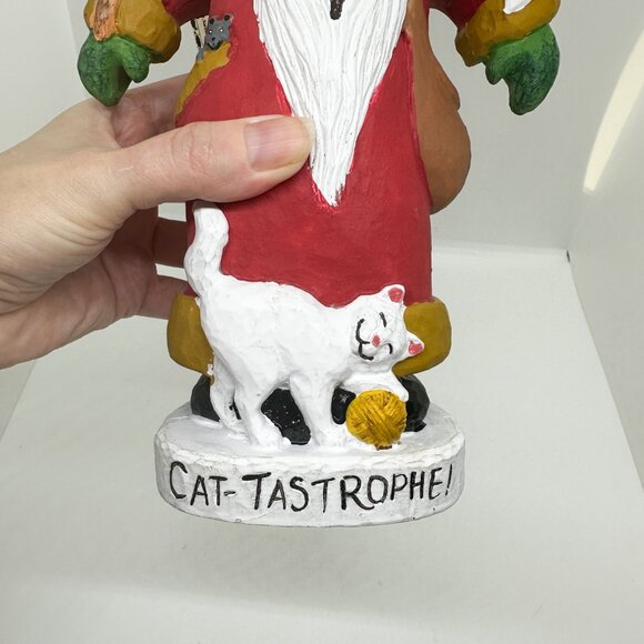 Vtg 98 House Hatten Susan Smith Cat-Tastrophe Santa Cats Crazy Lady Christmas - Picture 5 of 12